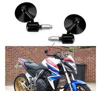 DREAMIZER Noir 7/8 "22mm Rétroviseurs de moto Rond Rétroviseurs d'aile de guidon extrémité de barre pour Scooter vélo de rue CB1000R CB1300CB600F CBF600 CBR125R CBF125