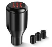 DREAMIZER Pommeau de Vitesse Universel 5 Vitesses Adaptateur de Levier de Vitesse Manuel en Métal Pommeau de Levier avec 3 Adaptateurs 8mm 10mm 12mm