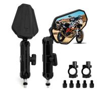 DREAMIZER Rétroviseur moto Adventure, E24 Homologués 8mm 10mm Rétroviseurs latéraux moto, Rétroviseur de guidon 22mm 7/8" Compatible avec RZR YFZ 390 790 890 adv ATV Quad Enduro Dirt Bike Snowmobile