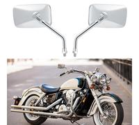 DREAMIZER Retroviseur Moto Chromé 10mm Filetage à Droite Homologué E pour Scooter, Street Bike, Cruiser, Chopper, Sport Bike, ATV