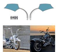 DREAMIZER Rétroviseurs Chromés pour Moto 10mm 8mm Compatible avec Harley Honda Yamaha Kawasaki Suzuki Ducati Aprilia