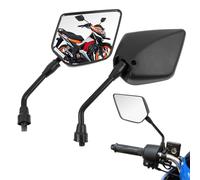 DREAMIZER Rétroviseurs de Moto Cross pour Boulon Fileté M8 M10 Compatibles avec Honda Yamaha Kawasaki Suzuki Dirt Bike Scooter Moped Cruiser ATV