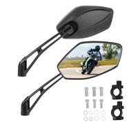 DREAMIZER Rétroviseurs de Moto Universels M8/M10, Retroviseur moto embout de Guidon 7/8" 22mm avec Support, Compatibles avec Yamaha Honda Aprilia MT01 MT07 MT-08 MT09 CBF1000 GSX1400