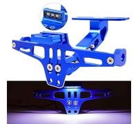DREAMIZER Support de Plaque Moto D'immatriculation Réglable Porte Plaque Immatriculation avec Lumière Universel Compatible avec MT01 MT07 MT09 Z900 SV650 FZS1000 FZS600