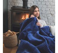 Dreamland couverture chauffante bleu à motif - hurry home - large