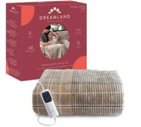 Dreamland Couverture chauffante Indulgent Days XL Velours 180×140 cm Tartan beige