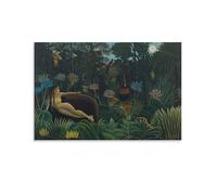 Dreamland Henri Rousseau Poster d'œuvres d'art Impression sur toile Décoration d'intérieur 50 x 75 cm