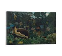 Dreamland Henri Rousseau Poster d'œuvres d'art sur toile Décoration murale moderne 20 x 30 cm