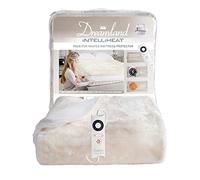 Dreamland Intelliheat 16307 Protège-Matelas électrique en Fausse Fourrure pour lit Simple 190 x 90 cm, se Fixe Facilement au Matelas avec Une Jupe élastique, Chaleur supplémentaire des Pieds,