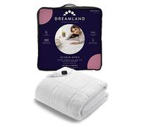 Dreamland Intelliheat+ Couverture chauffante Rapide pour lit Double, 190 x 137 cm, Sangles élastiques, 1 contrôle, 6 réglages de température et minuteur, Lavable en Machine