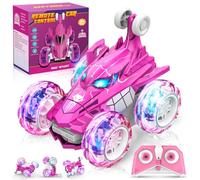 Dreamlandia Voiture Telecommandé Enfant avec Lumière LED, 2.4GHz 360° Flips Direct Rechargeable RC Monster Truck, Cadeau Jouet Fille 3-8 Ans, Jeux Exterieur Enfants - Cadeaux Noel Enfants