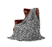 DREAMLANDING Couverture pour canapé - 230 x 230 cm - Motif zèbre - Couverture câline moelleuse et douce, multicolore, grande taille, décorative, ultra-peluche, couverture rafraîchissante pour dormir