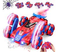 Dreamlania 6WD Voiture Telecommandé Enfant, Voiture Télécommandée Jouet Enfant 3-12 Ans, avec lumière LED, Musique et Spray, Monster Truck Cadeau Fille Garcon 3-10 Ans - Cadeaux de Noël Enfants 2025