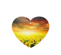 Dreamlike Sunset Of A Sunflower Field Printing Fashion Car Désodorisant Cartes 10 Pcs Parfumé Voiture Feuilles Suspendues