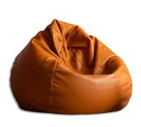 DreamNest - Karl - Housse Pouf Géante 100cm en Simili Cuir sans Remplissage | Forme Goutte d’Eau | Housse Beanbag Vide Ultra-Résistante pour Salon, Gaming, Chambre, Cinéma Maison