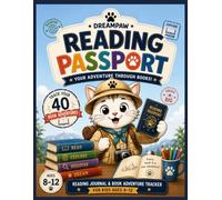 DreamPaw Reading Passport: 40 Book Adventures: Reading Journal, Book Review Log & Reading Challenge Tracker for Kids Ages 8-12