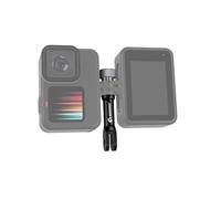 Dreampick VIX Support vertical en aluminium 90° degrés pour deux Gopro Hero 12-11-10-9-8-7-6-5-4, pour Insta 360, pour DJI osmo Action camera accessoire vertical double pour flash et accessoires