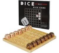 Dreamplay Gifts Battle Dice Games Thickened Unique Solid Wood Coffee Table Games Tilt Jump Dice Best 2 Player Board Games 2 Player Bar Games Indoor Tabletop Games (Log)