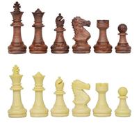 Dreamplay Gifts Pièces détachées de luxe Staunton seulement 32 Études Chessmen Remplacement de pièces manquantes Tournoi pondéré Pièces d'échecs pour Perceuse Ensemble avec Beau Grain 2,9 pouces