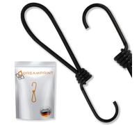 Dreamprint 25 Tendeur Elastique Caoutchouc Professionnel Noir 13cm avec Crochet pour bâches, Affiches, Filets tendeur bâche, Sangle élastique, Support de bâche, Caoutchouc de bâche