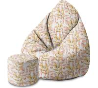 Dreamroots Bean Bag 80x80x120cm Pouf avec dossier et pouf et housse Coussin de siège Pouf avec garnissage avec garnissage Autumn Gold Leaves