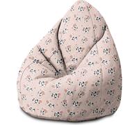 Dreamroots Bean Bag Pouf enfant avec garnissage, Pouf sol enfant, Pouf chambre enfant 70x70x105 cm, Pouf sol enfant, Happy Cow