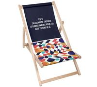 DreamRoots Cadeau Papa Bain de Soleil Pliable - Cadeau Fête des Pères - Chaise Longue Jardin Relax Extérieur - Idee Cadeau Homme Anniversaire - Chaise de Plage Pliable