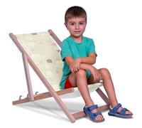DreamRoots Chaise longue pliante en bois, jusqu'à 130 kg, Chaise longue pliante avec dossier inclinable en 3 positions, Little Birds