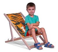 DreamRoots Chaise longue en bois, bois de hêtre jusqu'à 130 kg, Chaise longue pliable avec dossier inclinable en 3 positions, Roary