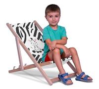 DreamRoots Chaise longue pliante bois, bois de hêtre jusqu'à 130 kg, Chaise longue pliante avec réglage de l'inclinaison du dossier en 3 positions, Zigzebra