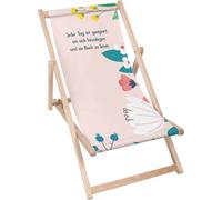 Dreamroots Chaise Longue Pliable Bois, jusqu'à 130 kg, Chaise Longue Pliable avec dossier inclinable en 3 positions, Chaque Jour Est Adapté