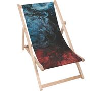 Dreamroots Chaise Longue Pliable Bois jusqu'à 130 kg, Chaise Longue Pliable avec réglage de l'inclinaison du dossier en 3 positions, Elements Of Nature