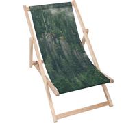 Dreamroots Chaise longue pliante bois, bois de hêtre jusqu'à 130 kg, Chaise longue pliante avec réglage de l'inclinaison du dossier en 3 positions,The Rain Forest