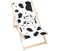 DreamRoots Chaise longue pliante bois, bois de hêtre jusqu'à 130 kg, Chaise longue pliante avec réglage de l'inclinaison du dossier en 3 positions, Bobby Moo