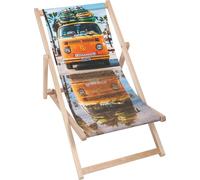 Dreamroots Chaise longue pliante bois, bois de hêtre jusqu'à 130 kg, Chaise longue pliante avec réglage de l'inclinaison du dossier en 3 positions, Hippie