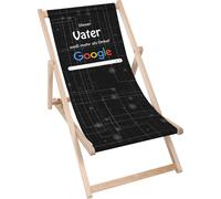 Dreamroots Chaise longue pliante bois jusqu'à 130 kg, Chaise longue pliante avec réglage de l'inclinaison du dossier en 3 positions, Ce papa en sait plus que