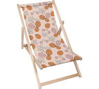 Dreamroots Chaise longue pliante bois jusqu'à 130 kg, Chaise longue pliante avec réglage de l'inclinaison du dossier en 3 positions, It must be August