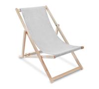 Dreamroots Chaise longue pliante en bois, jusqu'à 130 kg, Chaise longue avec dossier inclinable en 3 positions, Lincoln Storm Grey