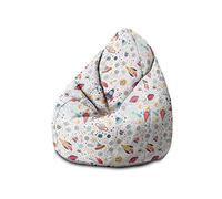 DreamRoots Pouf Enfant ou Ado avec Remplissage 70 x 70 x 105 cm - Fauteuil Poire - Pouf Chambre Enfant ou Ado - Bean Bag