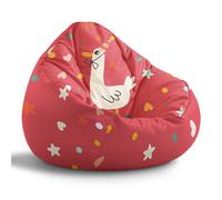 Dreamroots Pouf Paradise Enfants avec garnissage, Coussin de sol Pouf, Chambre Enfants 70x70x105 cm, Bean Bag Enfants, Pouf Enfants, Birthday Goose