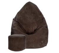 DreamRoots Pouf Poire 80x80x120 cm - Fauteuil Pouf Adulte, Adolescent ou Enfant - Bean Bag Velours Côtelé pour Salon & Chambre