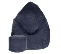 DreamRoots Pouf Poire 80x80x120 cm - Fauteuil Pouf Adulte, Adolescent ou Enfant - Bean Bag Velours Côtelé pour Salon & Chambre