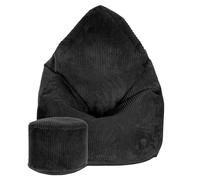 DreamRoots Pouf Poire 80x80x120 cm - Fauteuil Pouf Adulte, Adolescent ou Enfant - Bean Bag Velours Côtelé pour Salon & Chambre