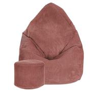 DreamRoots Pouf Poire 80x80x120 cm - Fauteuil Pouf Adulte, Adolescent ou Enfant - Bean Bag Velours Côtelé pour Salon & Chambre