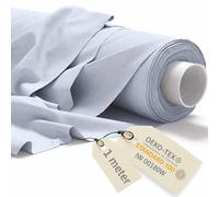 DreamRoots Tissu Coton au Mètre Ameublement, Bleu Clair, 1 m