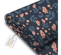 DreamRoots Tissu imperméable extérieur au metre 160 cm Largeur - Toile exterieure impermeable 100% de polyester 600D 220g/m - Tissus au metre ameublement Midnight Garden mètre linéaire