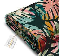 DreamRoots Tissu imperméable extérieur au metre 160 cm Largeur - Toile exterieure impermeable 100% de polyester 600D 220g/m - Tissus au metre ameublement Tropical Abstract Leaves mètre linéaire