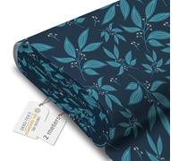DreamRoots Tissu imperméable extérieur au metre 160 cm Largeur - Toile exterieure impermeable 100% de polyester 600D 220g/m - Tissus au metre ameublement In the middle of the night 2M