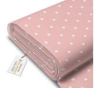 DreamRoots Tissu imperméable extérieur au metre 160 cm Largeur - Toile exterieure impermeable 100% de polyester 600D 220g/m - Tissus au metre ameublement Pink Geometric Dots mètre linéaire