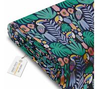 DreamRoots Tissu imperméable extérieur au metre 160 cm Largeur - Toile exterieure impermeable 100% de polyester 600D 220g/m - Tissus au metre ameublement Toucan Bird Tropical mètre linéaire
